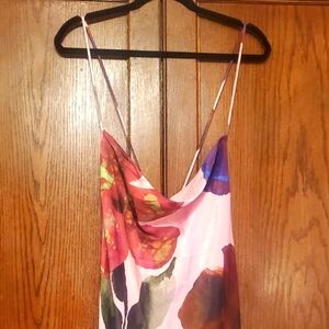 TOPSHOP SIZE 14 Floral Cowl Neck Camisole Top